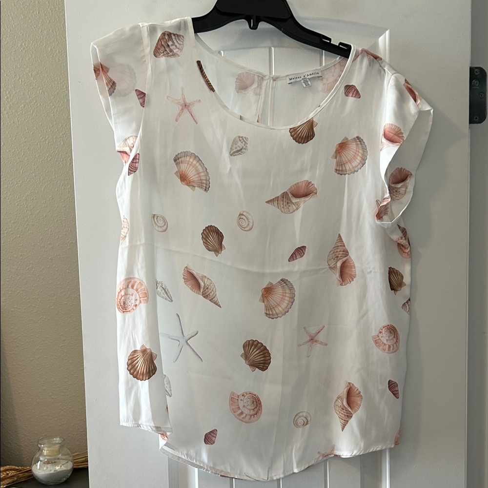 Maison d’Amelie seashell top, size M